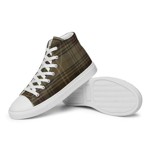 TOAST TARTAN PLAID Men’s high top canvas shoes