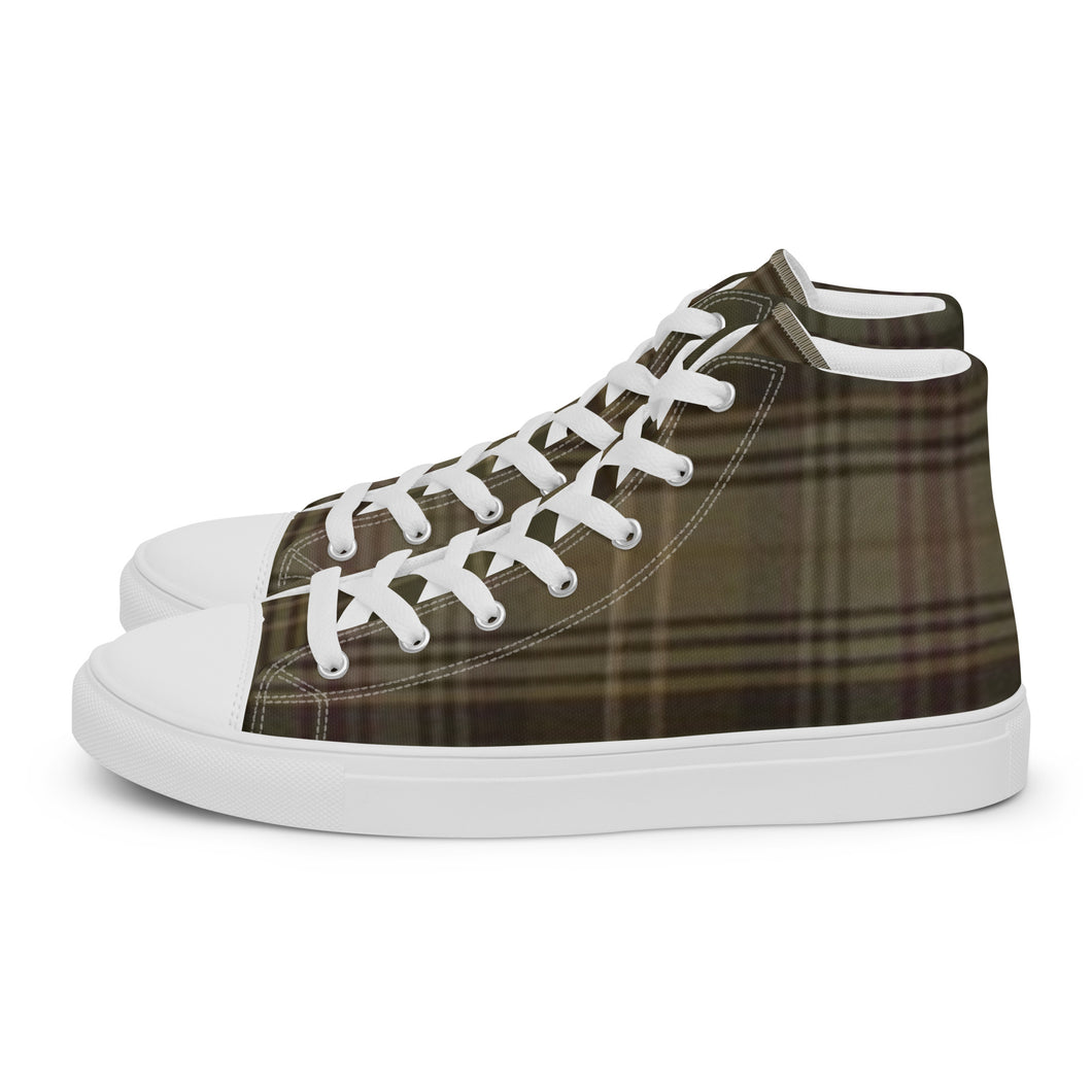 TOAST TARTAN PLAID Men’s high top canvas shoes