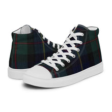 Load image into Gallery viewer, BLACKWATCH TARTAN PLAID Men’s high top canvas shoes
