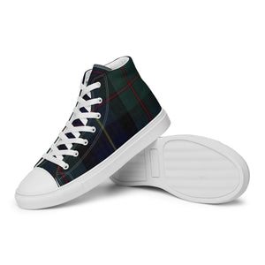 BLACKWATCH TARTAN PLAID Men’s high top canvas shoes