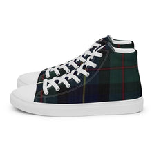 Load image into Gallery viewer, BLACKWATCH TARTAN PLAID Men’s high top canvas shoes
