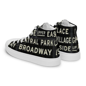 NEW YORK Men’s high top canvas shoes