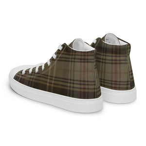 TOAST TARTAN PLAID Men’s high top canvas shoes