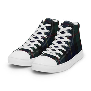 BLACKWATCH TARTAN PLAID Men’s high top canvas shoes