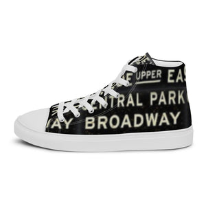 NEW YORK Men’s high top canvas shoes