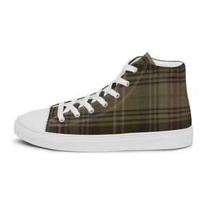 TOAST TARTAN PLAID Men’s high top canvas shoes