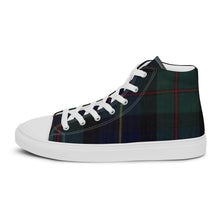 Load image into Gallery viewer, BLACKWATCH TARTAN PLAID Men’s high top canvas shoes
