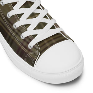 TOAST TARTAN PLAID Men’s high top canvas shoes