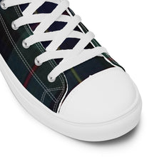 Load image into Gallery viewer, BLACKWATCH TARTAN PLAID Men’s high top canvas shoes
