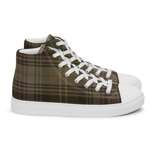 TOAST TARTAN PLAID Men’s high top canvas shoes