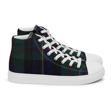 Load image into Gallery viewer, BLACKWATCH TARTAN PLAID Men’s high top canvas shoes
