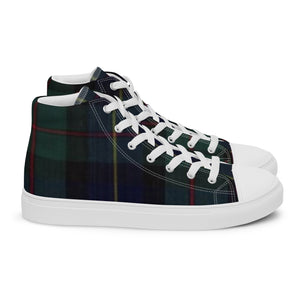 BLACKWATCH TARTAN PLAID Men’s high top canvas shoes