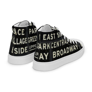 NEW YORK Men’s high top canvas shoes