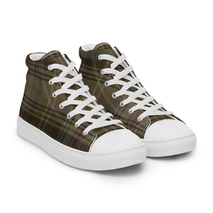 TOAST TARTAN PLAID Men’s high top canvas shoes