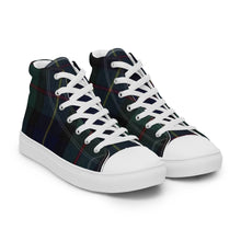 Load image into Gallery viewer, BLACKWATCH TARTAN PLAID Men’s high top canvas shoes
