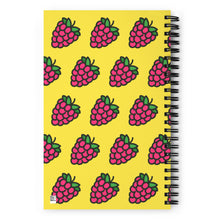 Load image into Gallery viewer, RASPBERRIES Spiral notebook
