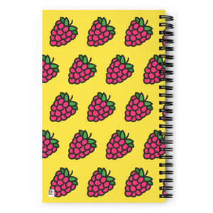 RASPBERRIES Spiral notebook