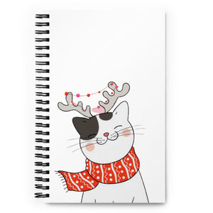 MERRY CHRISTMAS CAT Spiral notebook