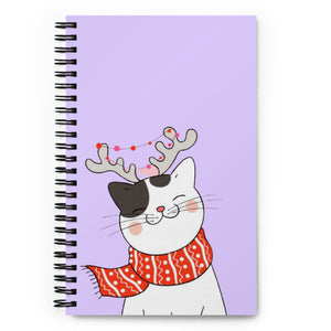 MERRY CHRISTMAS CAT Spiral notebook