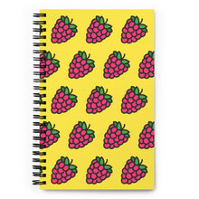 Load image into Gallery viewer, RASPBERRIES Spiral notebook
