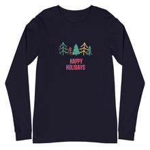 Load image into Gallery viewer, HAPPY HOLIDAYS Unisex Long Sleeve Tee
