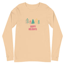 Load image into Gallery viewer, HAPPY HOLIDAYS Unisex Long Sleeve Tee
