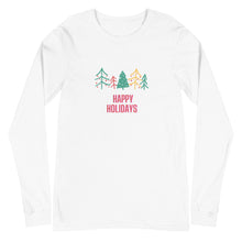 Load image into Gallery viewer, HAPPY HOLIDAYS Unisex Long Sleeve Tee
