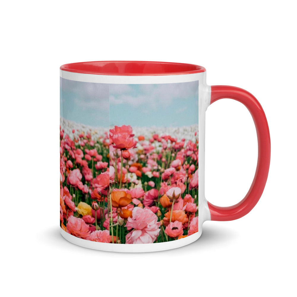 FLOWER FIELDS Mug with Color Inside