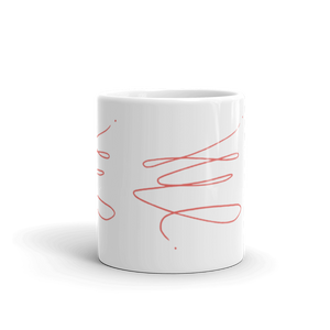 MODERN ART RED SWIRL Mug