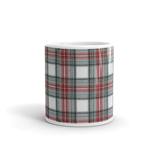 ROYAL WHITE TARTAN PLAID Mug