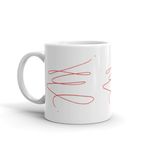 MODERN ART RED SWIRL Mug