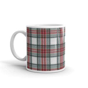 ROYAL WHITE TARTAN PLAID Mug