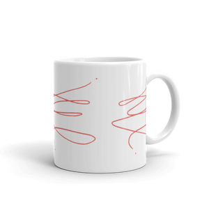 MODERN ART RED SWIRL Mug