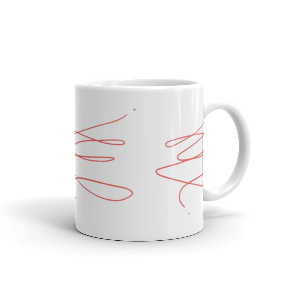 MODERN ART RED SWIRL Mug