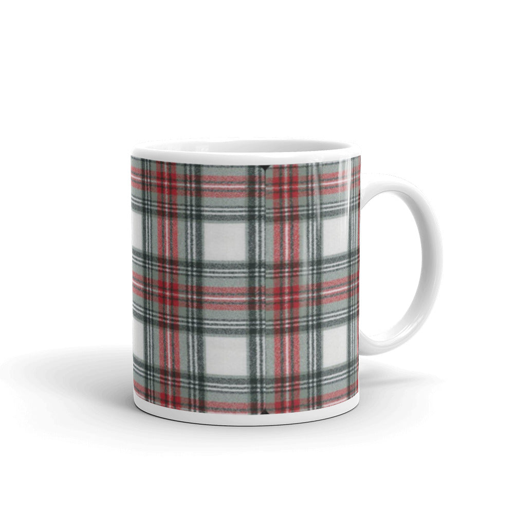 ROYAL WHITE TARTAN PLAID Mug