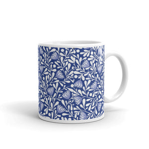 BLUE AND WHITE FLORAL PATTERN  Mug