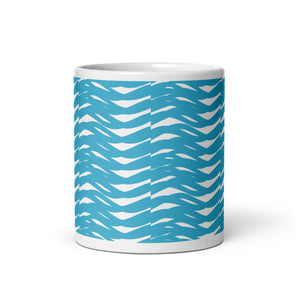 FLOWING LINES White glossy mug