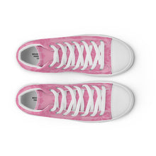 Load image into Gallery viewer, HIGH PINK DAMASK Women’s high top canvas shoes
