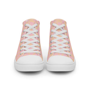 MANDARIN-PINK SUNRISE Women’s high top canvas shoes