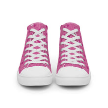 Load image into Gallery viewer, FUSCHIA Women’s high top canvas shoes
