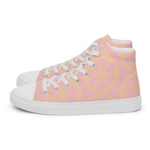 Load image into Gallery viewer, MANDARIN-PINK SUNRISE Women’s high top canvas shoes
