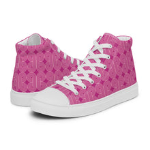 Load image into Gallery viewer, FUSCHIA Women’s high top canvas shoes
