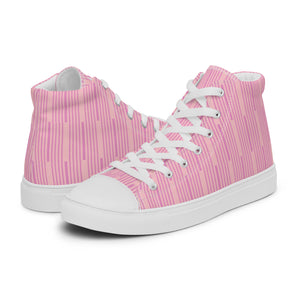 PINK SUNRISE Women’s high top canvas shoes