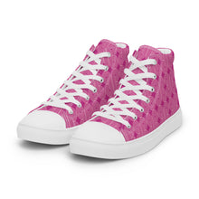 Load image into Gallery viewer, FUSCHIA Women’s high top canvas shoes
