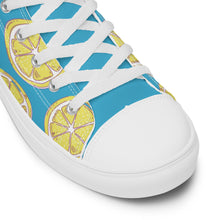 Load image into Gallery viewer, LEMON Women’s high top canvas shoes
