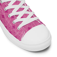 Load image into Gallery viewer, FUSCHIA Women’s high top canvas shoes
