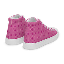 Load image into Gallery viewer, FUSCHIA Women’s high top canvas shoes
