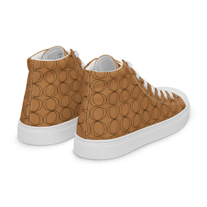 COGNAC Women’s high top canvas shoes