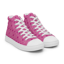 Load image into Gallery viewer, FUSCHIA Women’s high top canvas shoes
