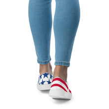 Load image into Gallery viewer, STARS AND STRIPES Women’s slip-on canvas shoes
